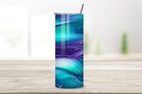 Purple Wave Elegance Tumbler Wrap | Sublimation PNG Sublimation FloridPrintables 