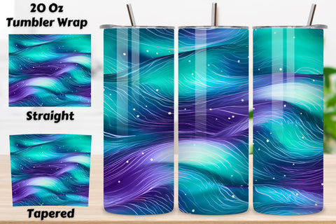 Purple Wave Elegance Tumbler Wrap | Sublimation PNG Sublimation FloridPrintables 