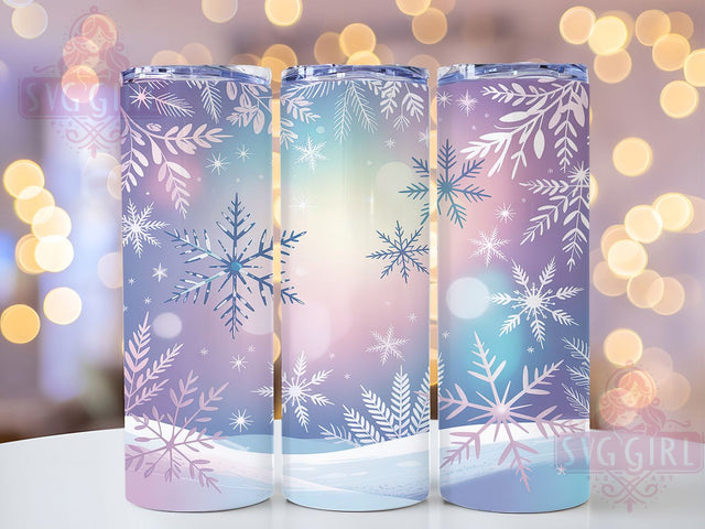 Purple Winter Snowflake Tumbler, Winter Snowflake Wrap, Holiday Snowflake Sublimation, 20oz Purple Tumbler, Festive Snowflake Art, Seasonal Mug Design, Winter Wonderland Cup Sublimation SvggirlplusArt 