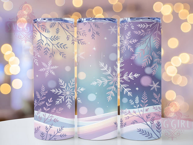 Purple Winter Snowflake Tumbler, Winter Snowflake Wrap, Holiday Snowflake Sublimation, 20oz Purple Tumbler, Festive Snowflake Art, Seasonal Mug Design, Winter Wonderland Cup Sublimation SvggirlplusArt 