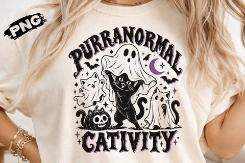 Purranormal Cativity Ghost Cat PNG SVG DesignDestine 