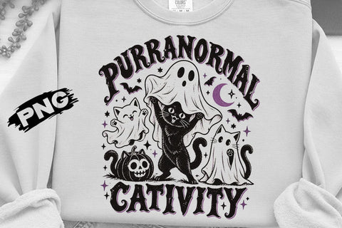 Purranormal Cativity Ghost Cat PNG SVG DesignDestine 