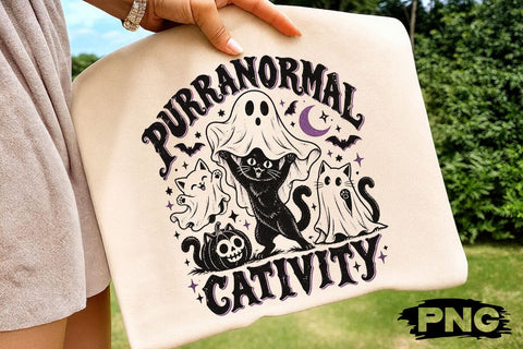 Purranormal Cativity Ghost Cat PNG SVG DesignDestine 