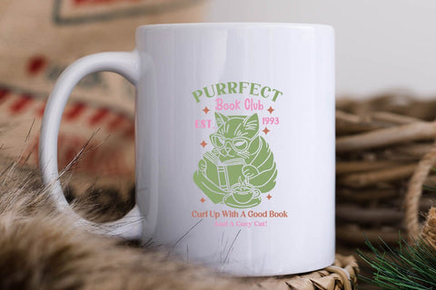 purrfect book club est1993 curl up with a good book and a cozy cat SVG Angelina750 