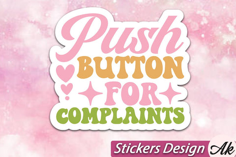 Push button for complaints Stickers Design SVG akazaddesign 