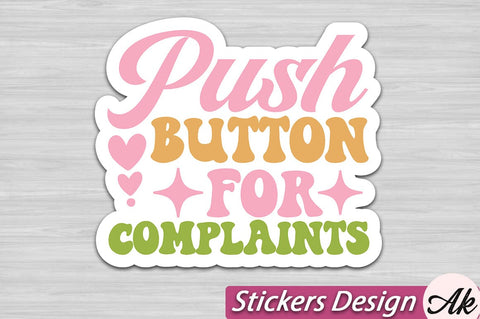 Push button for complaints Stickers Design SVG akazaddesign 
