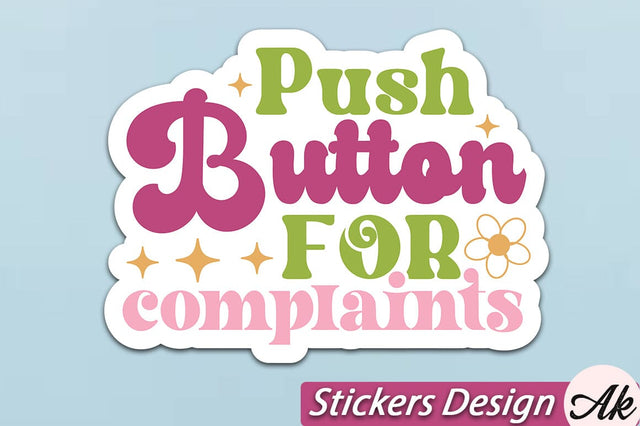 Push button for complaints Stickers Design SVG akazaddesign 