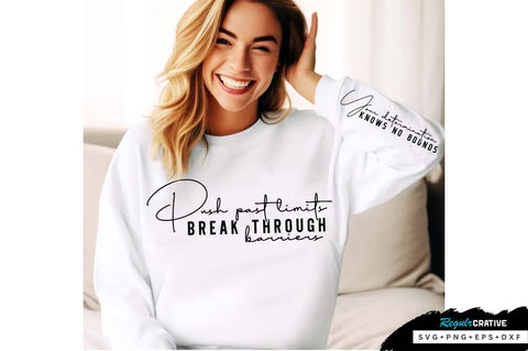 Push past limits Sleeve SVG Design, Inspirational sleeve SVG, Motivational Sleeve SVG Design, Positive Sleeve SVG SVG Regulrcrative 