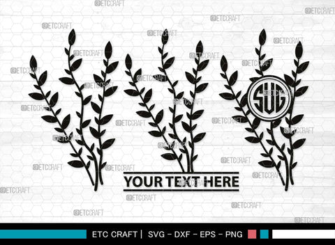 Pussy willow Monogram, Pussy Willow Silhouette, Pussy Willow SVG, Spring Nature Svg, Grass Svg, Flower Svg, Pussy Willow Icon Svg, SB00527 SVG ETC Craft 