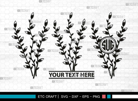 Pussy willow Monogram, Pussy Willow Silhouette, Pussy Willow SVG, Spring Nature Svg, Grass Svg, Flower Svg, Pussy Willow Icon Svg, SB00527 SVG ETC Craft 