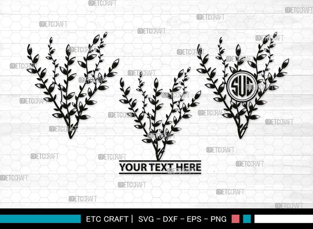 Pussy willow Monogram, Pussy Willow Silhouette, Pussy Willow SVG, Spring Nature Svg, Grass Svg, Flower Svg, Pussy Willow Icon Svg, SB00527 SVG ETC Craft 
