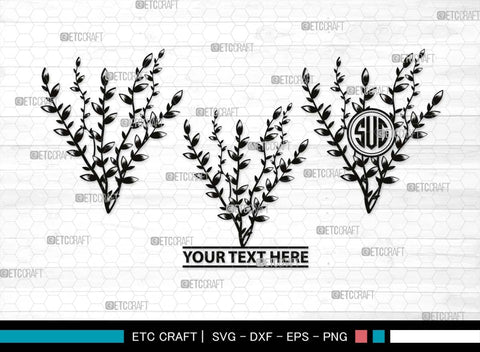 Pussy willow Monogram, Pussy Willow Silhouette, Pussy Willow SVG, Spring Nature Svg, Grass Svg, Flower Svg, Pussy Willow Icon Svg, SB00527 SVG ETC Craft 