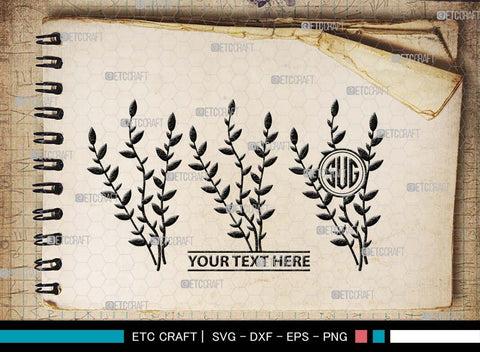 Pussy willow Monogram, Pussy Willow Silhouette, Pussy Willow SVG, Spring Nature Svg, Grass Svg, Flower Svg, Pussy Willow Icon Svg, SB00527 SVG ETC Craft 