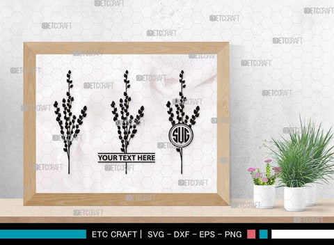 Pussy Willow Monogram, Pussy Willow Silhouette, Pussy Willow SVG, Spring Nature Svg, Grass Svg, Flower Svg, Pussy Willow Icon Svg, SB00527 SVG ETC Craft 