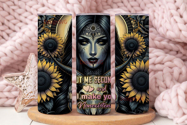 Put me second and I'll make you nonexistent 20oz Skinny Straight Tumbler Sublimation Design, Tumbler Wrap For Her PNG, Digital Download Sublimation DesignSVG 