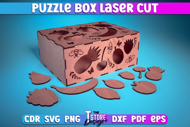 Puzzle Box Laser Cut | Baby Game Design Laser Cut Design | CNC Files SVG The T Store Design 