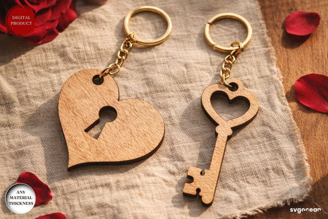 Puzzle Pieces Couple Keychains SVG Bundle SVG SvgOcean 