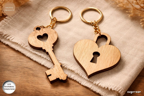 Puzzle Pieces Couple Keychains SVG Bundle SVG SvgOcean 