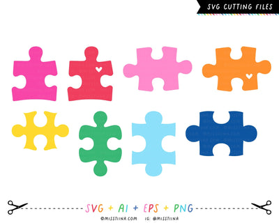 Puzzle Pieces SVG SVG Miss Tiina 