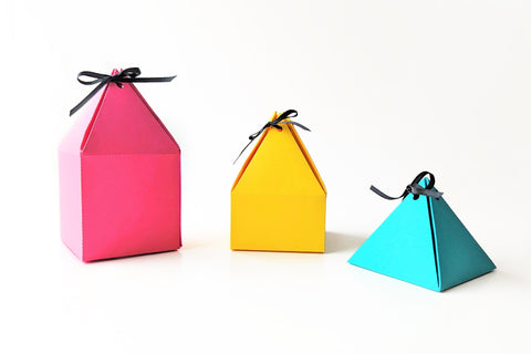 Pyramid Box with Ribbon Closure SVG 3D Paper Risa Rocks It 