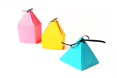 Pyramid Box with Ribbon Closure SVG 3D Paper Risa Rocks It 