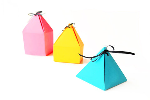 Pyramid Box with Ribbon Closure SVG 3D Paper Risa Rocks It 