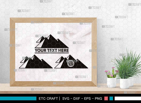 Pyramid Monogram, Pyramid Silhouette, Pyramid SVG, Egypt Svg, Egyptian Svg, Landmark Svg, Travel Svg, SB00528 SVG ETC Craft 