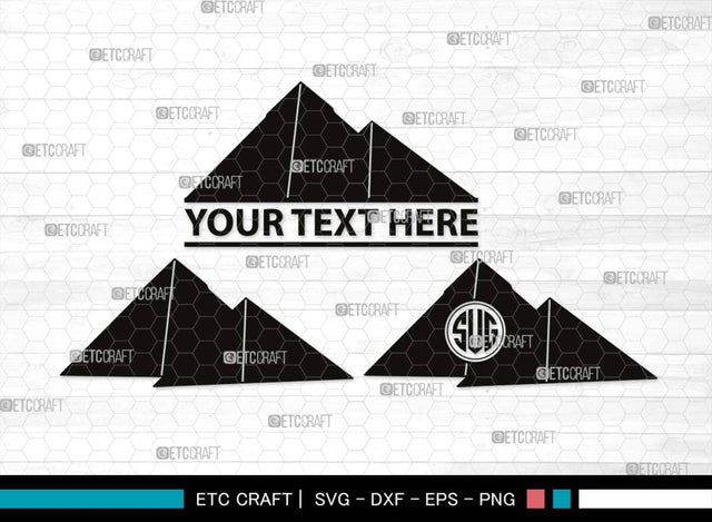 Pyramid Monogram, Pyramid Silhouette, Pyramid SVG, Egypt Svg, Egyptian Svg, Landmark Svg, Travel Svg, SB00528 SVG ETC Craft 