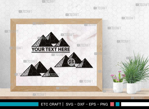 Pyramid Monogram, Pyramid Silhouette, Pyramid SVG, Egypt Svg, Egyptian Svg, Landmark Svg, Travel Svg, SB00528 SVG ETC Craft 