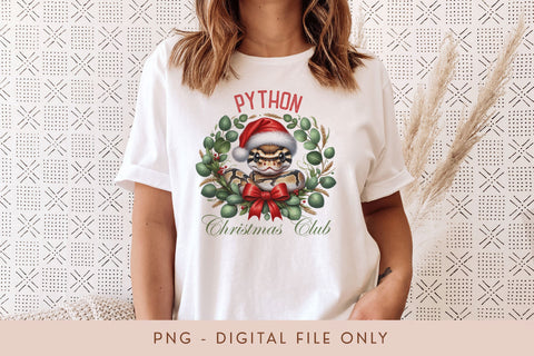 Python Christmas Club PNG - Exotic Pet Holiday Design Sublimation BijouBay 
