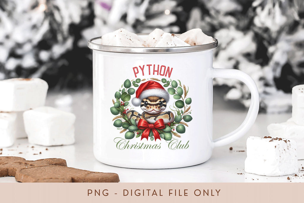 Python Christmas Club PNG - Exotic Pet Holiday Design - So Fontsy