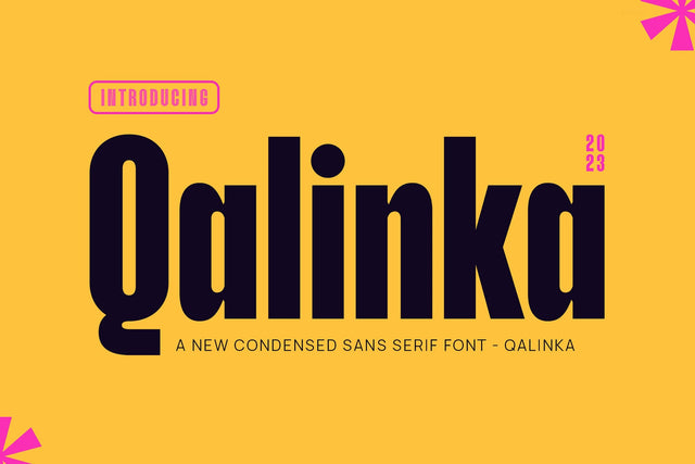 Qalinka - Modern Condensed Sans Serif Font studioalmeera 