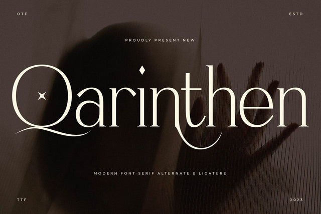 Qarinthen Typeface Font Storytype Studio 