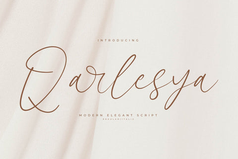 Qarlesya - Modern Elegant Script Font Letterena Studios 