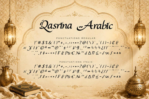 Qasrina Arabic Font Prasetya Letter 