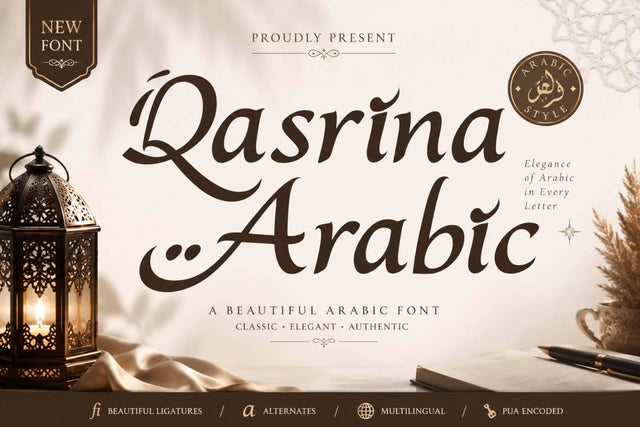 Qasrina Arabic Font Prasetya Letter 