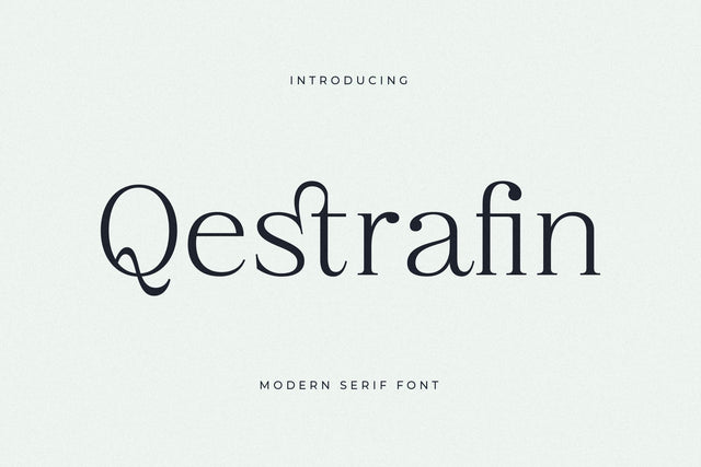 Qestrafin - Modern Serif Font Font Letterena Studios 