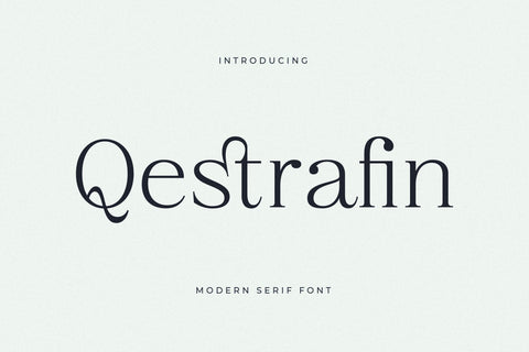 Qestrafin - Modern Serif Font Font Letterena Studios 