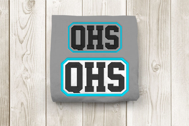 QHS High School Initials Embroidery Embroidery/Applique DESIGNS Risa Rocks It 