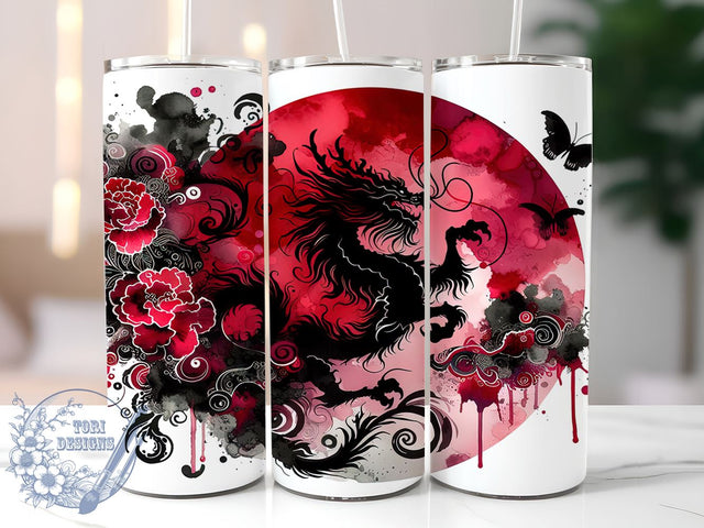Qilin Mythology 20oz Tumbler Wrap, Chinese Mythology Design, Watercolor Cup, 20oz Sublimation Wrap, Mythical Creature Mug, Asian Art Drinkware, Fantasy Animal Tumbler Sublimation ToriDesigns 