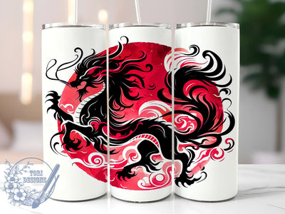 Qilin Mythology 20oz Tumbler Wrap, Chinese Mythology Design, Watercolor Cup, 20oz Sublimation Wrap, Mythical Creature Mug, Asian Art Drinkware, Fantasy Animal Tumbler Sublimation ToriDesigns 