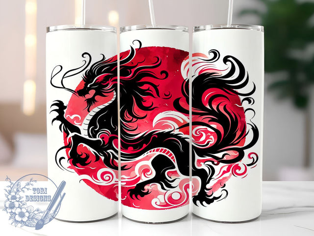 Qilin Mythology 20oz Tumbler Wrap, Chinese Mythology Design, Watercolor Cup, 20oz Sublimation Wrap, Mythical Creature Mug, Asian Art Drinkware, Fantasy Animal Tumbler Sublimation ToriDesigns 