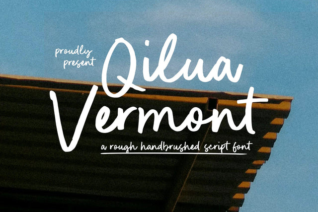 Qilua Vermont - Rough Handbrushed Script Font Font Timur type 