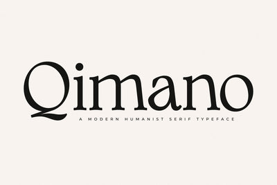Qimano - Modern Humanist Serif Font Letterena Studios 