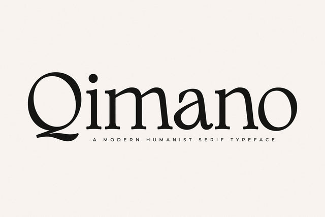 Qimano - Modern Humanist Serif Font Letterena Studios 