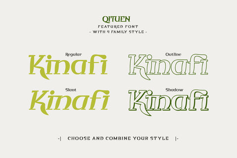 Qituen - Classic Modernism Font Font twinletter 