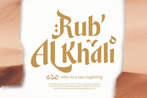 . Qomariah – Arabic Display Font Font Four Lines Std. 