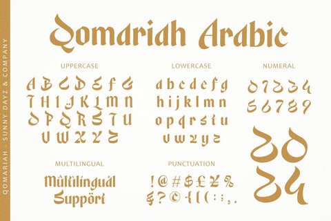 . Qomariah – Arabic Display Font Font Four Lines Std. 
