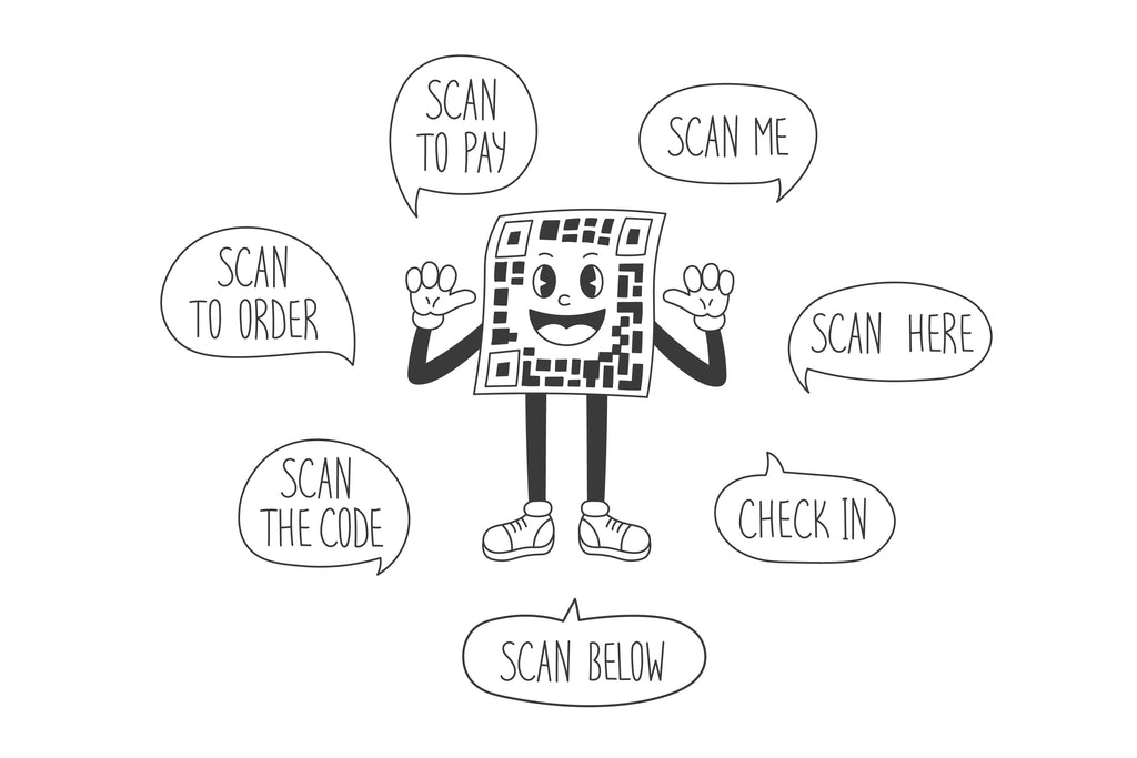 QR Code Groovy Characters Scan Instruction PNG Clipart - So Fontsy