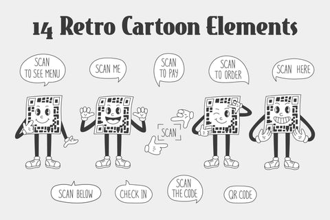 QR Code Groovy Characters Scan Instruction PNG Clipart Sublimation Rin Green 